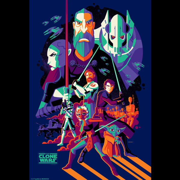 THE CLONE WARS variant edition screenprint